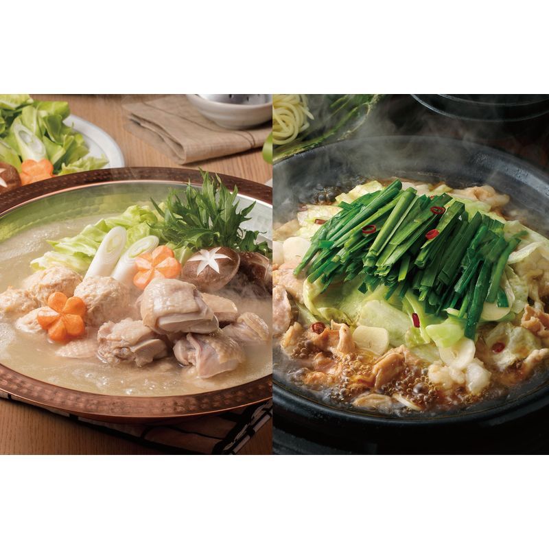 博多華味鳥 水たき・もつ鍋食べ比べセット